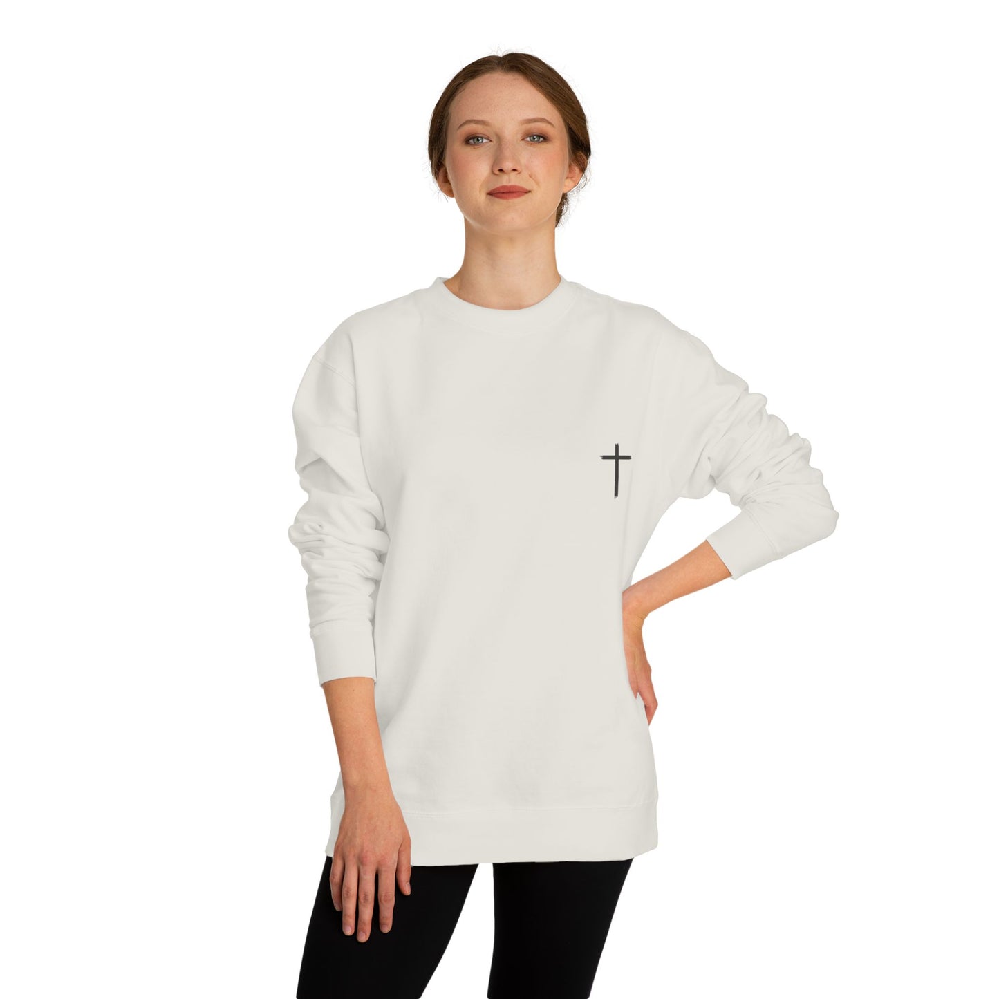 Christian Inspirational Unisex Crew Neck Sweatshirt - "Jesus Christ is the Same Yesterday and Today"