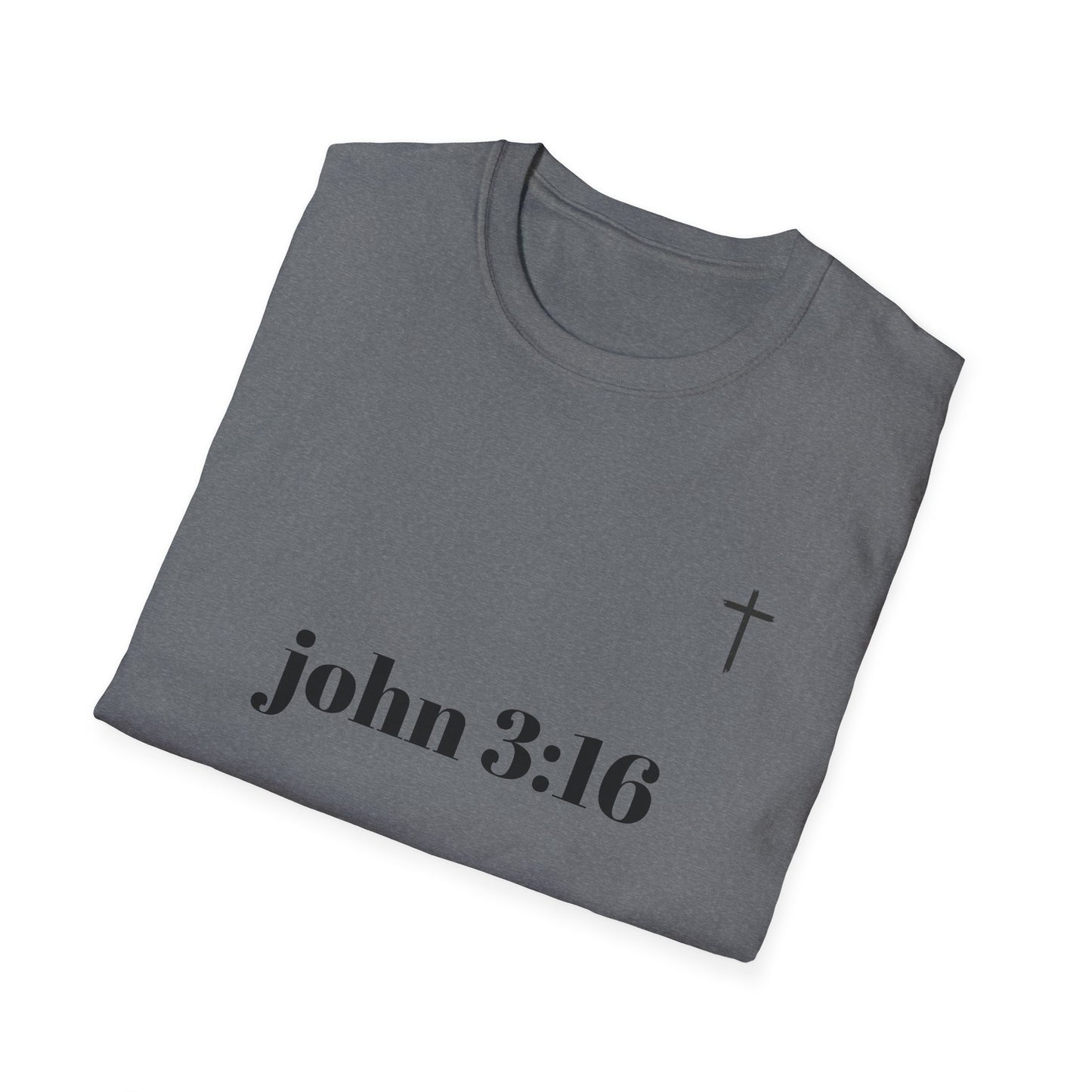 John 3:16 Faith T-Shirt | Unisex Softstyle Tee for Spiritual Connection