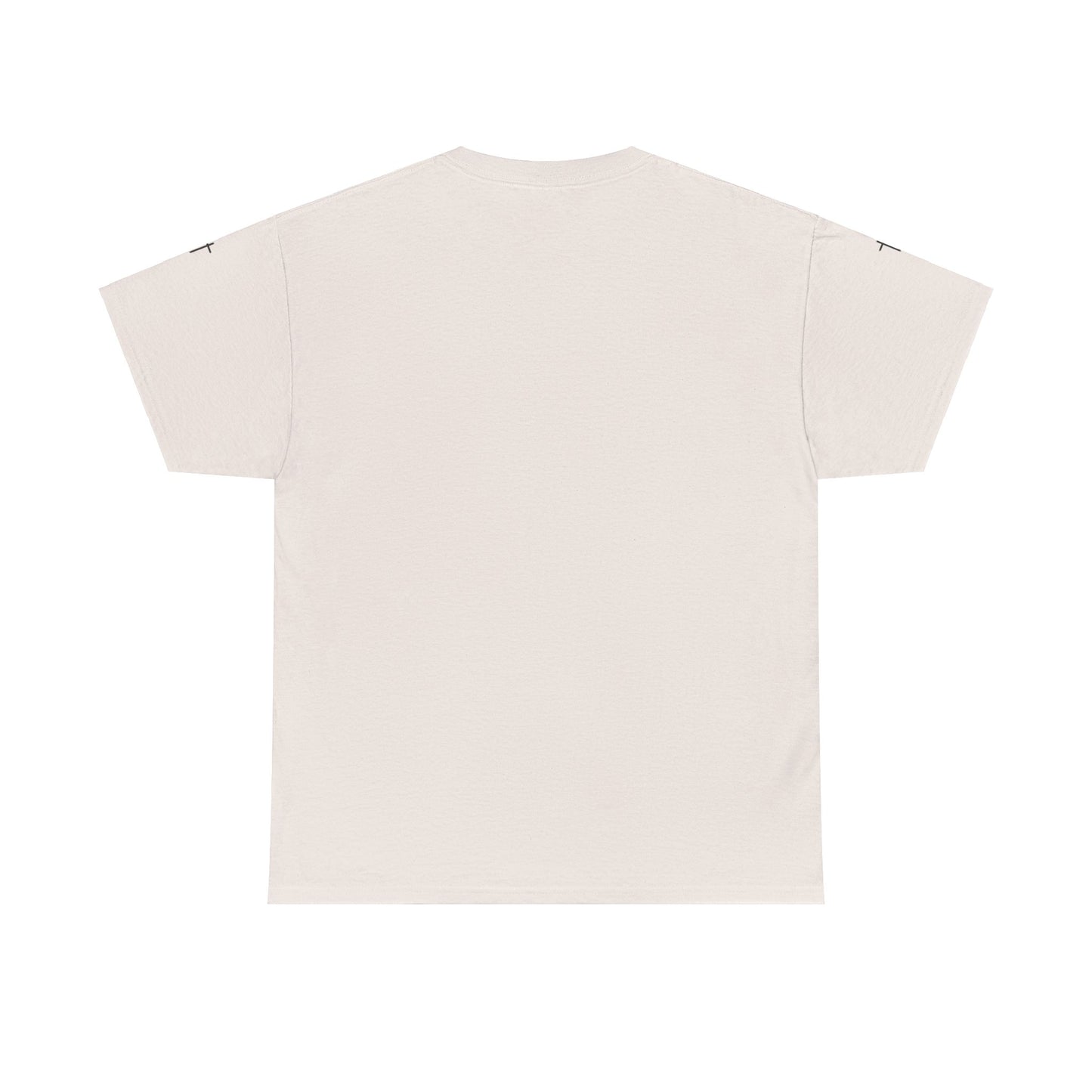 Unisex Heavy Cotton Tee - Minimalist Cross Design