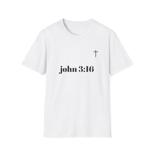 John 3:16 Faith T-Shirt | Unisex Softstyle Tee for Spiritual Connection