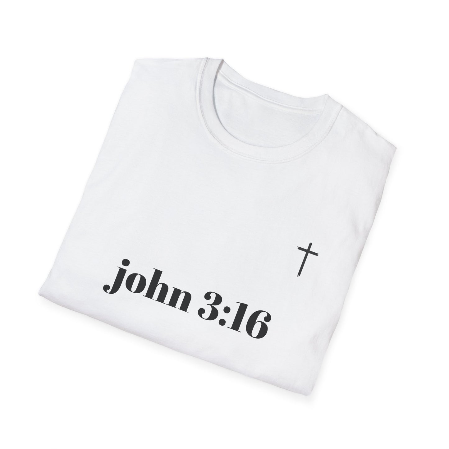 John 3:16 Faith T-Shirt | Unisex Softstyle Tee for Spiritual Connection