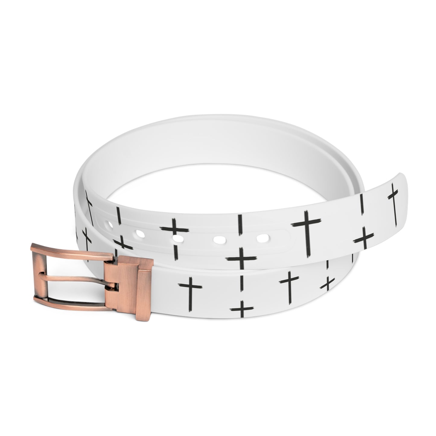 Faith-Inspired Cross Print Belt for Everyday Style