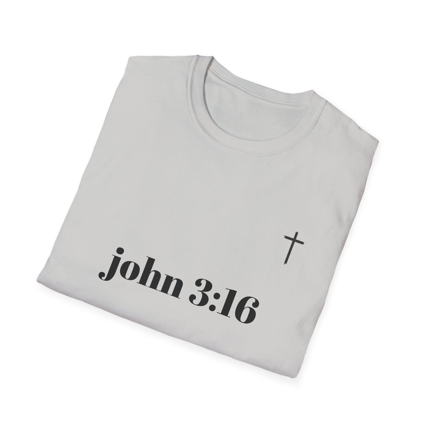 John 3:16 Faith T-Shirt | Unisex Softstyle Tee for Spiritual Connection