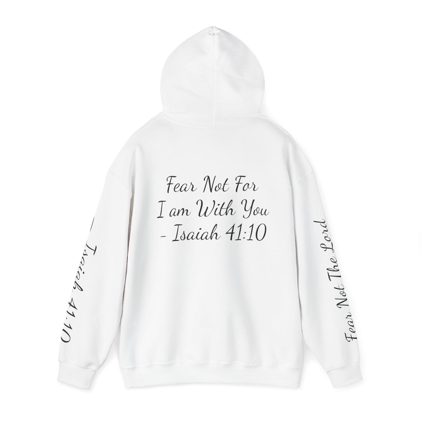 Faith-Inspired Unisex Hooded Sweatshirt - Isaiah 41:10 & Cross Design