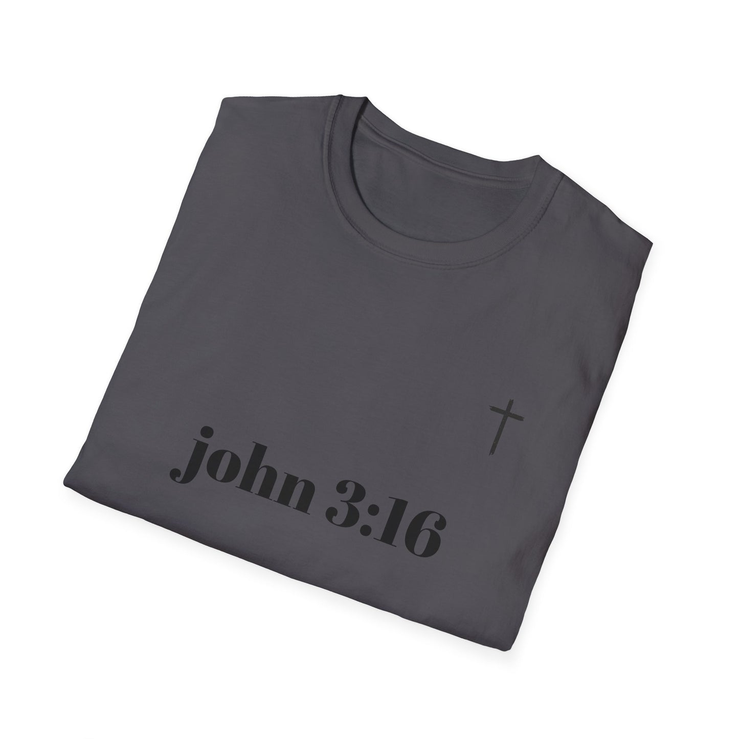 John 3:16 Faith T-Shirt | Unisex Softstyle Tee for Spiritual Connection