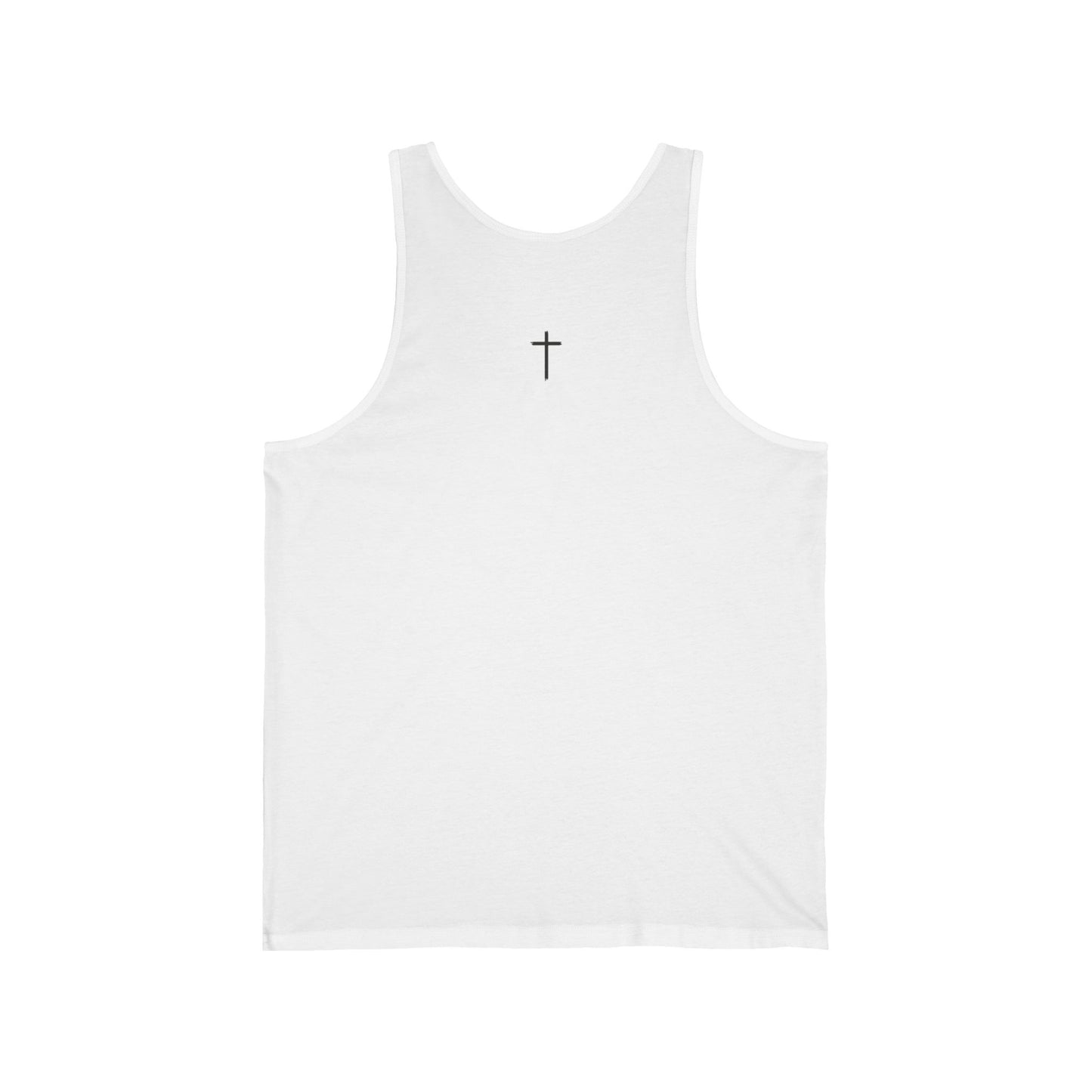 Faithful Unisex Jersey Tank - Minimalist Cross Design