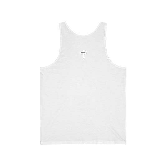 Faithful Unisex Jersey Tank - Minimalist Cross Design