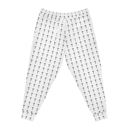 Comfortable Athletic Joggers with Inspirational Cross Design