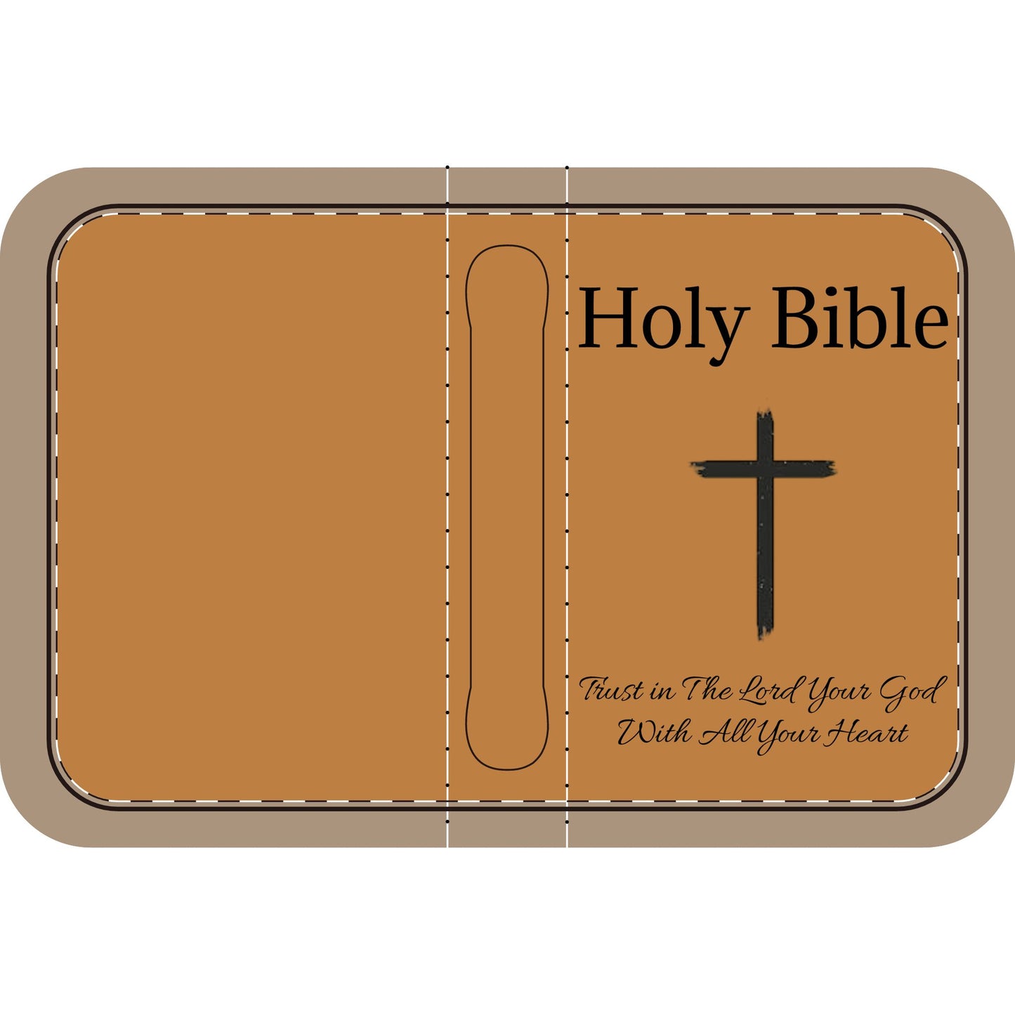 Faith-Inspired Bible Cover with Inspirational Quote