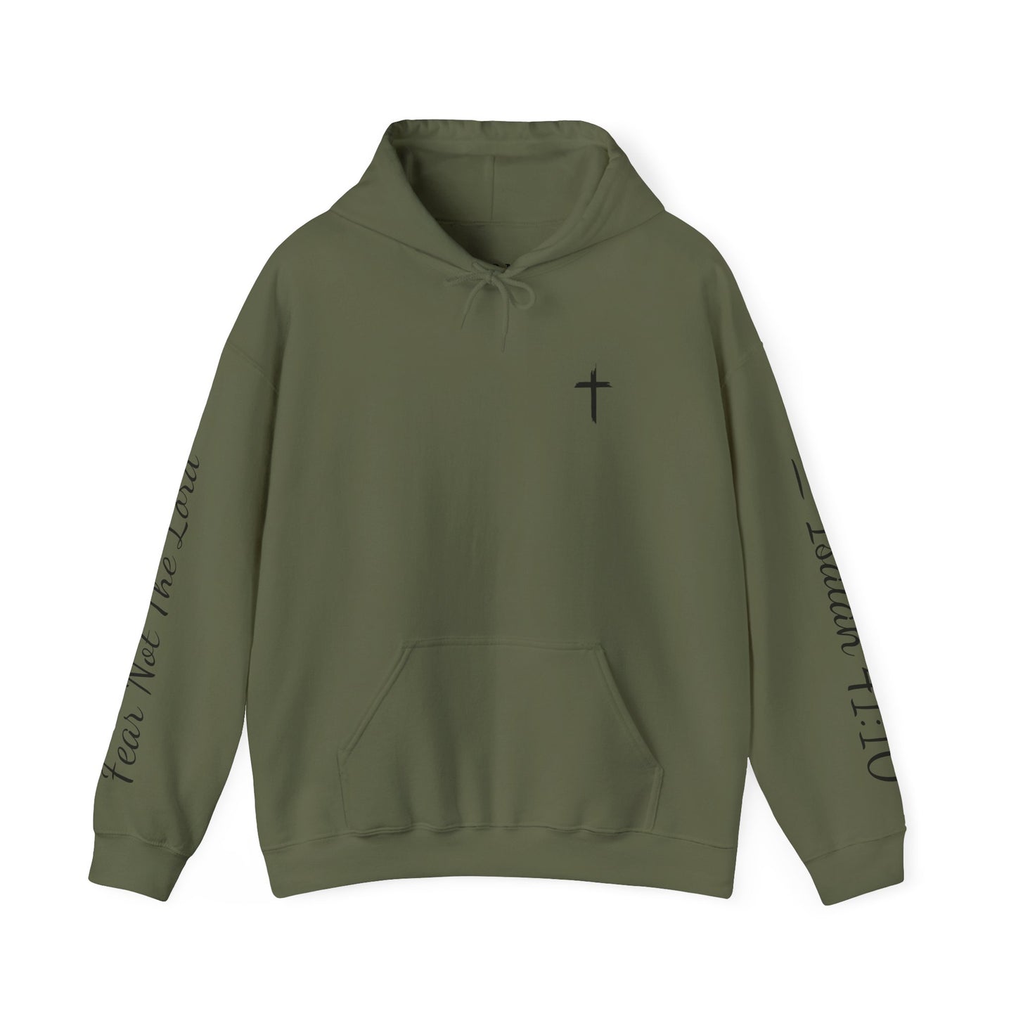 Faith-Inspired Unisex Hooded Sweatshirt - Isaiah 41:10 & Cross Design