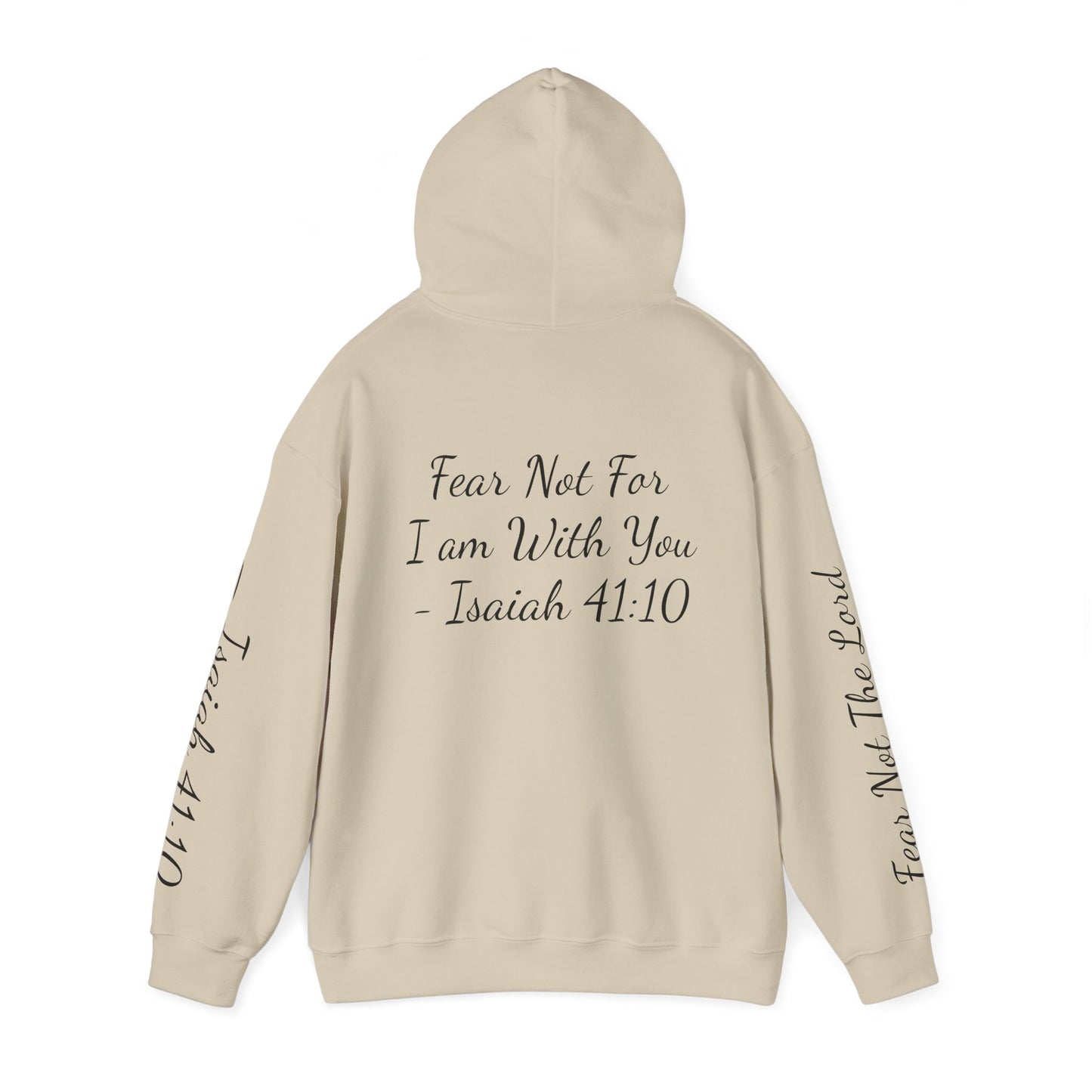 Faith-Inspired Unisex Hooded Sweatshirt - Isaiah 41:10 & Cross Design