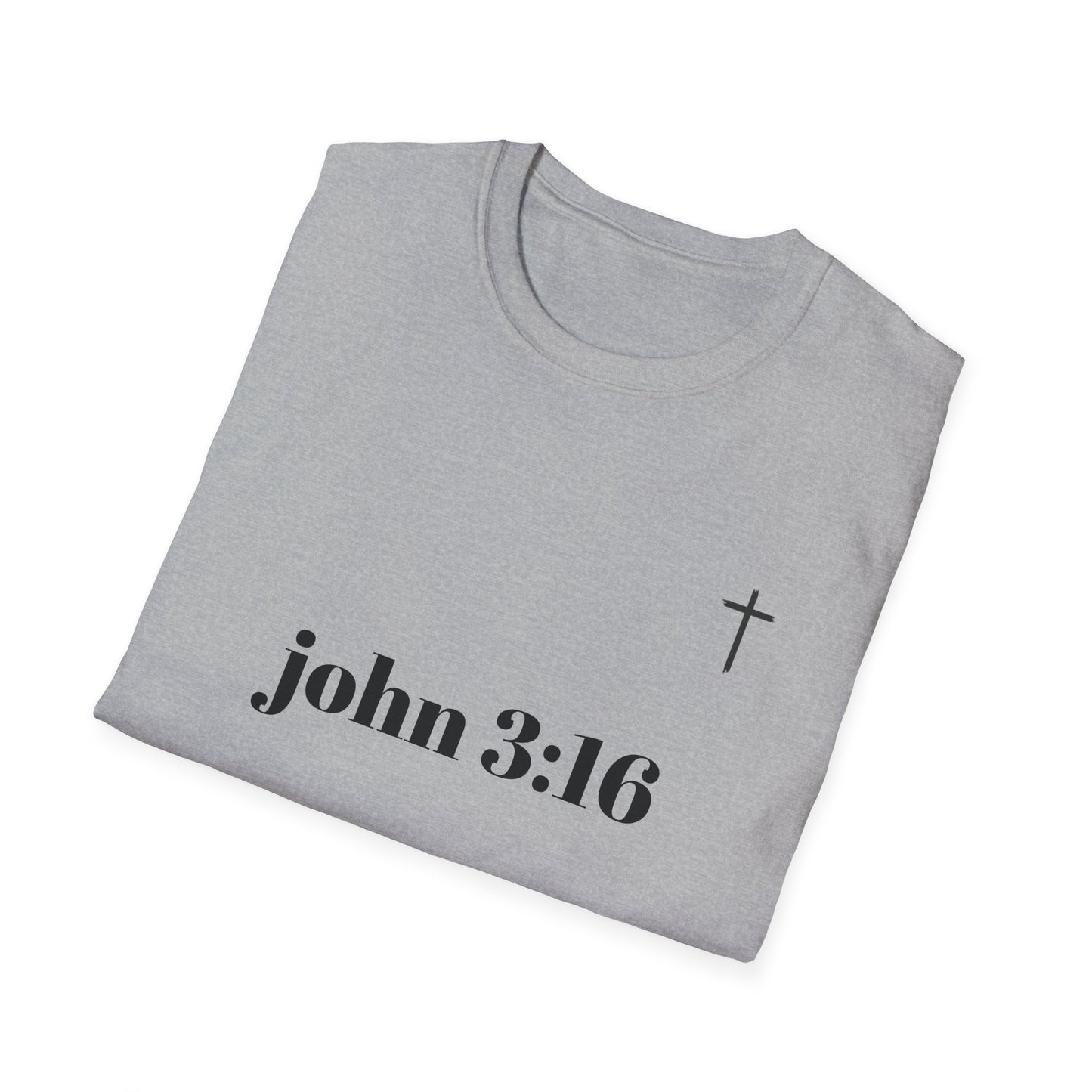 John 3:16 Faith T-Shirt | Unisex Softstyle Tee for Spiritual Connection