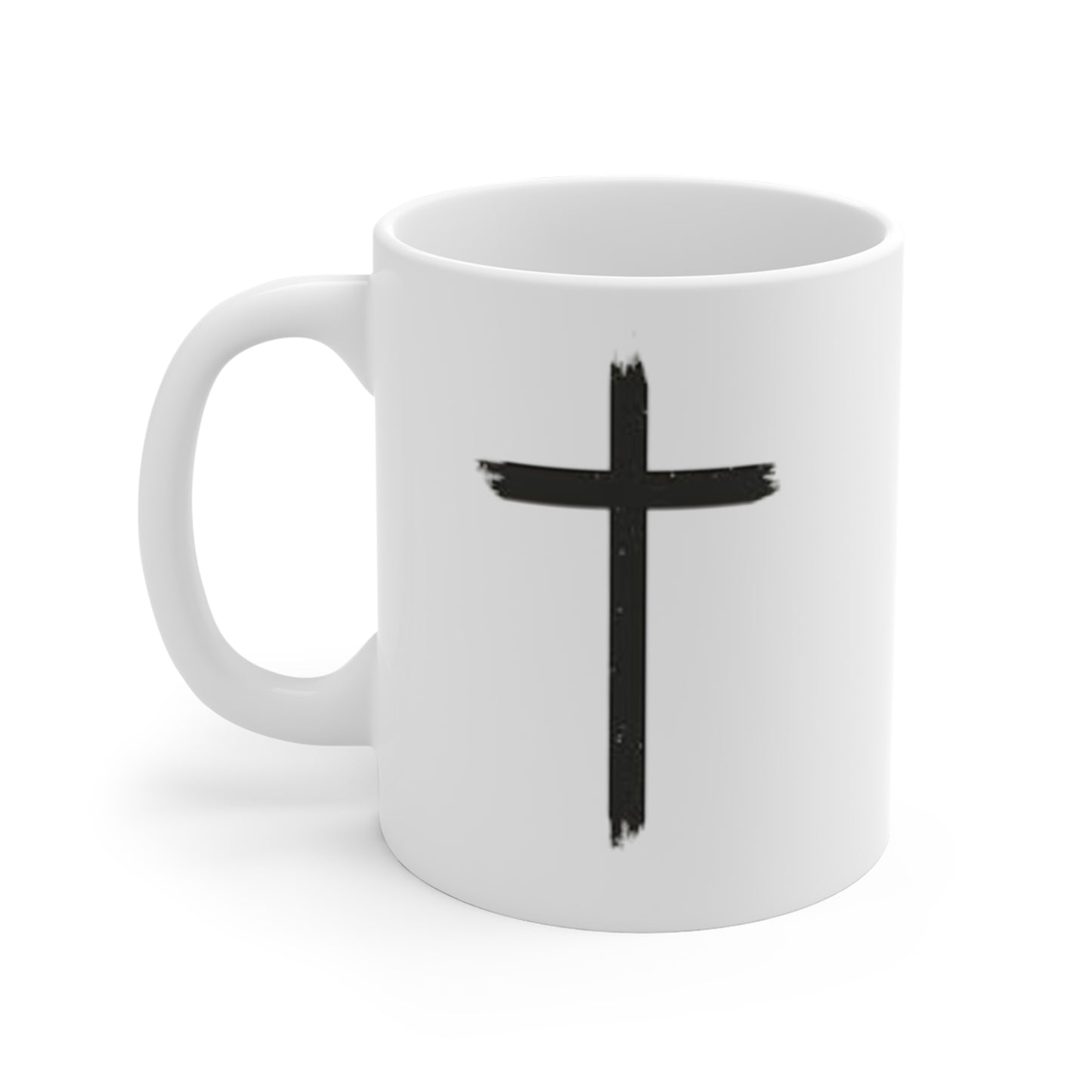 Inspirational Christian Mug with Quote & Cross Design - 11oz