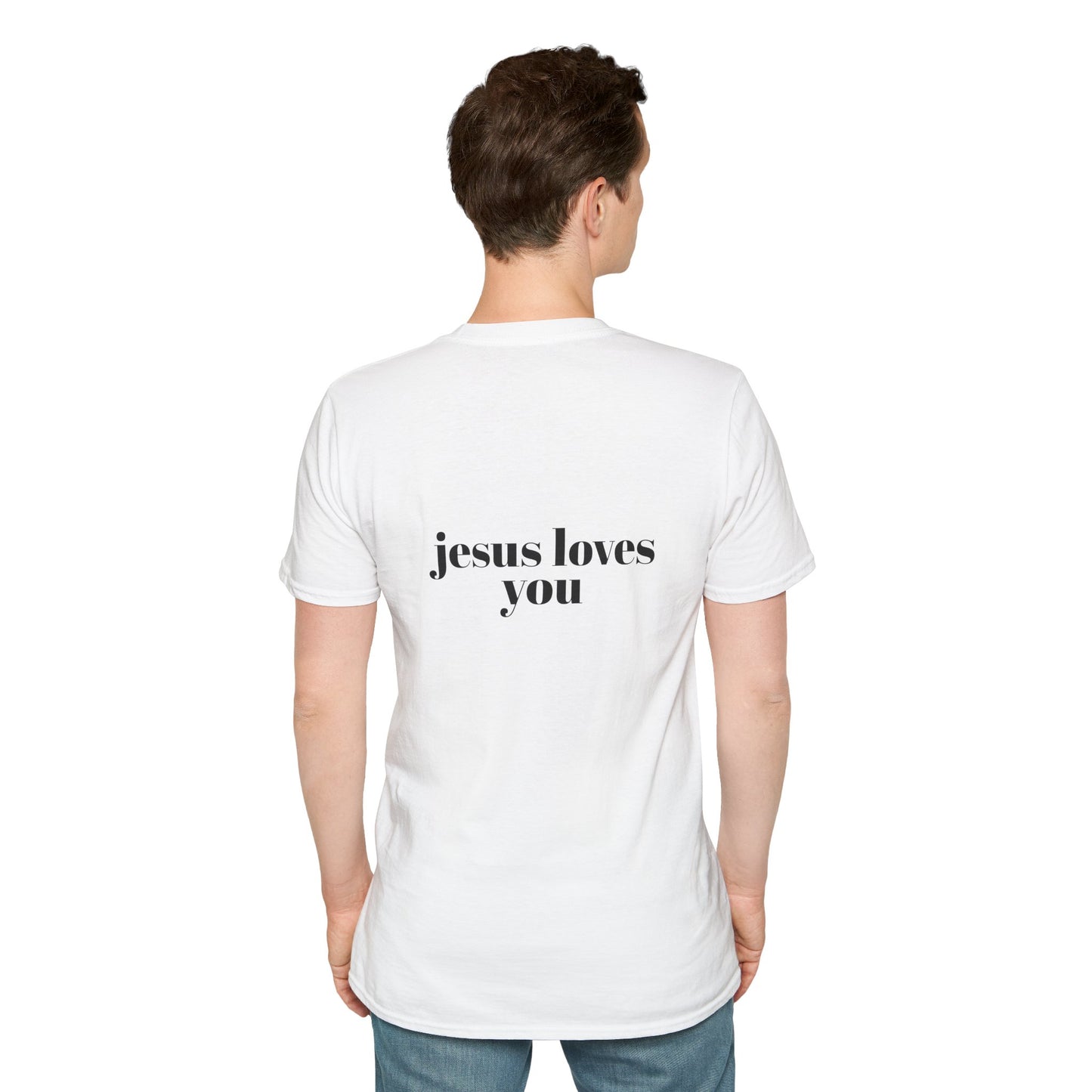 Faith-Inspired Unisex Softstyle T-Shirt - 'Jesus Loves You' Design