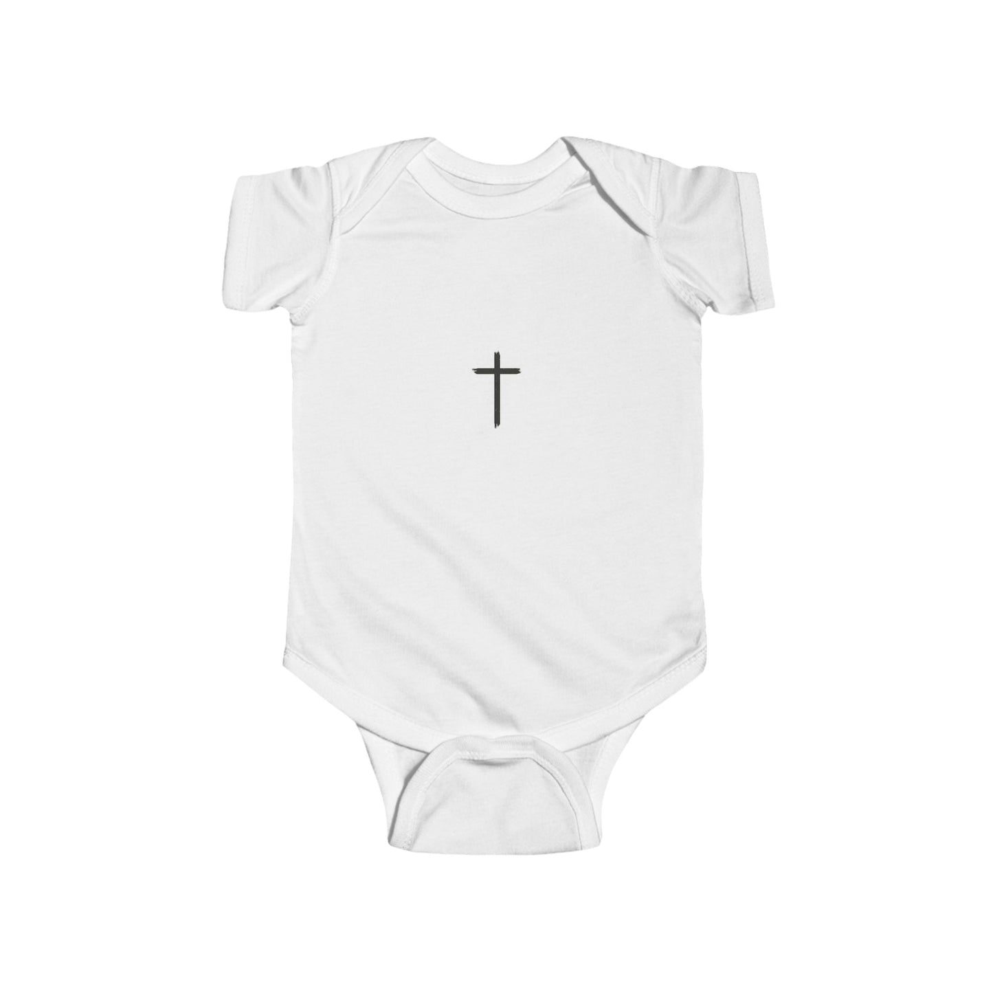 Christian Infant Bodysuit with Cross Design - Adorable Baby Clothing for Religious Occasions