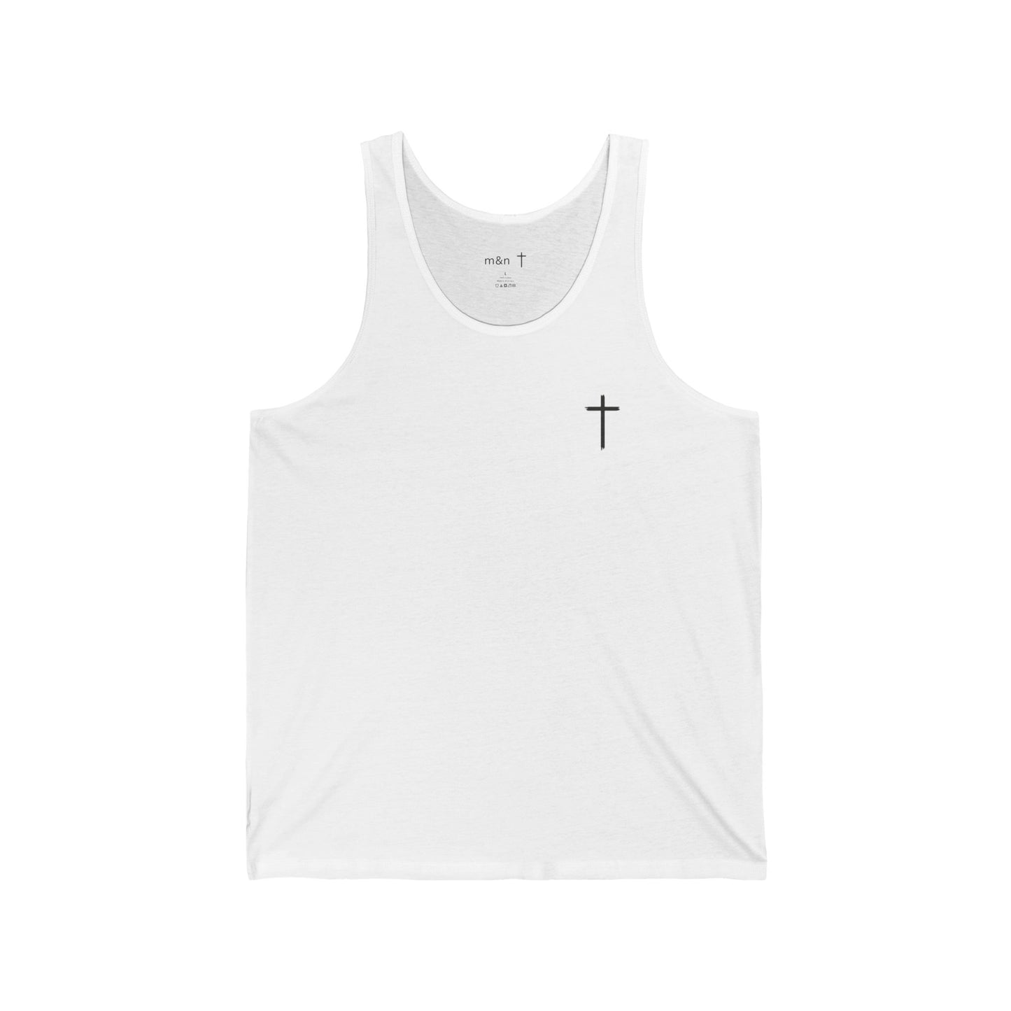 Faithful Unisex Jersey Tank - Minimalist Cross Design