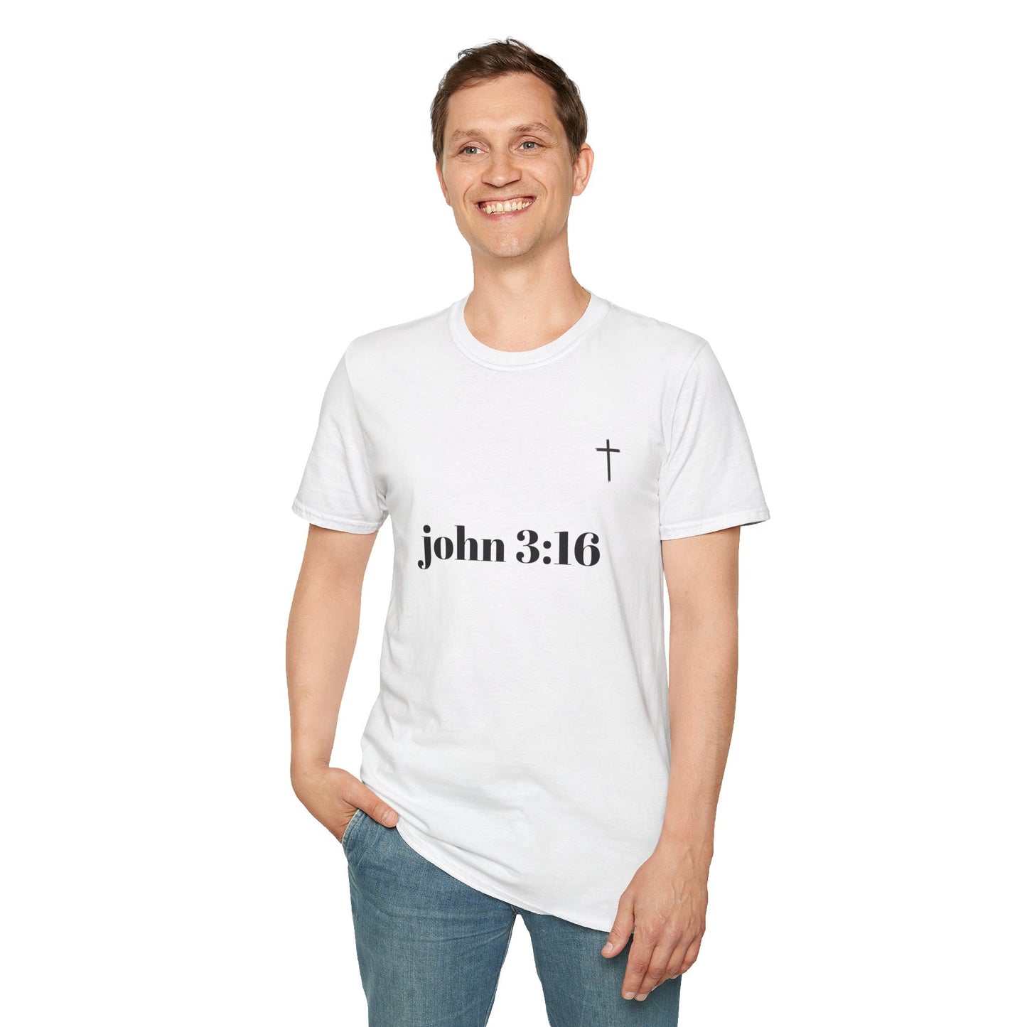 John 3:16 Faith T-Shirt | Unisex Softstyle Tee for Spiritual Connection