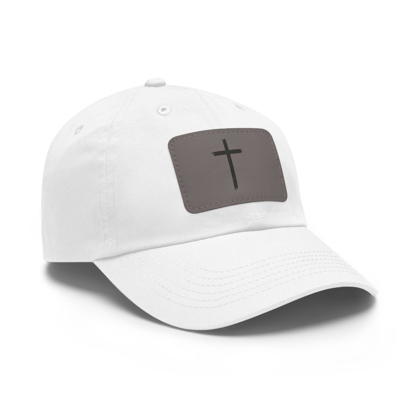 Faith-Inspired Dad Hat with Leather Cross Patch