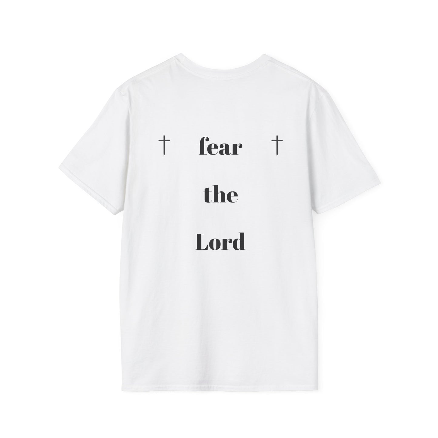 Faith-Inspired Unisex Softstyle T-Shirt - 'Fear the Lord' with Cross Design