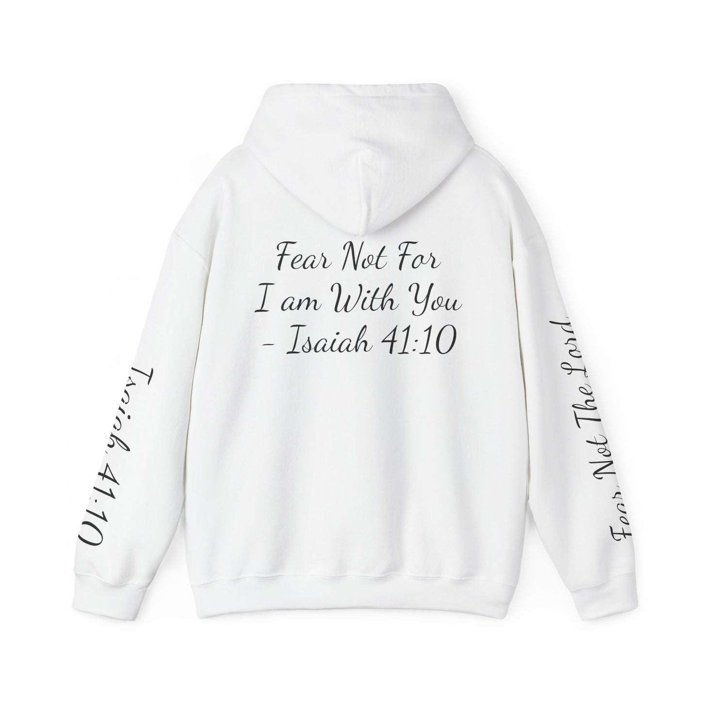 Faith-Inspired Unisex Hooded Sweatshirt - Isaiah 41:10 & Cross Design