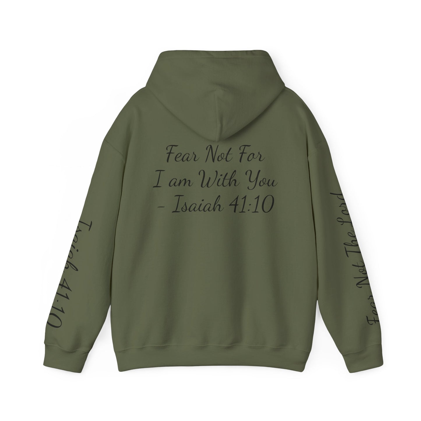 Faith-Inspired Unisex Hooded Sweatshirt - Isaiah 41:10 & Cross Design