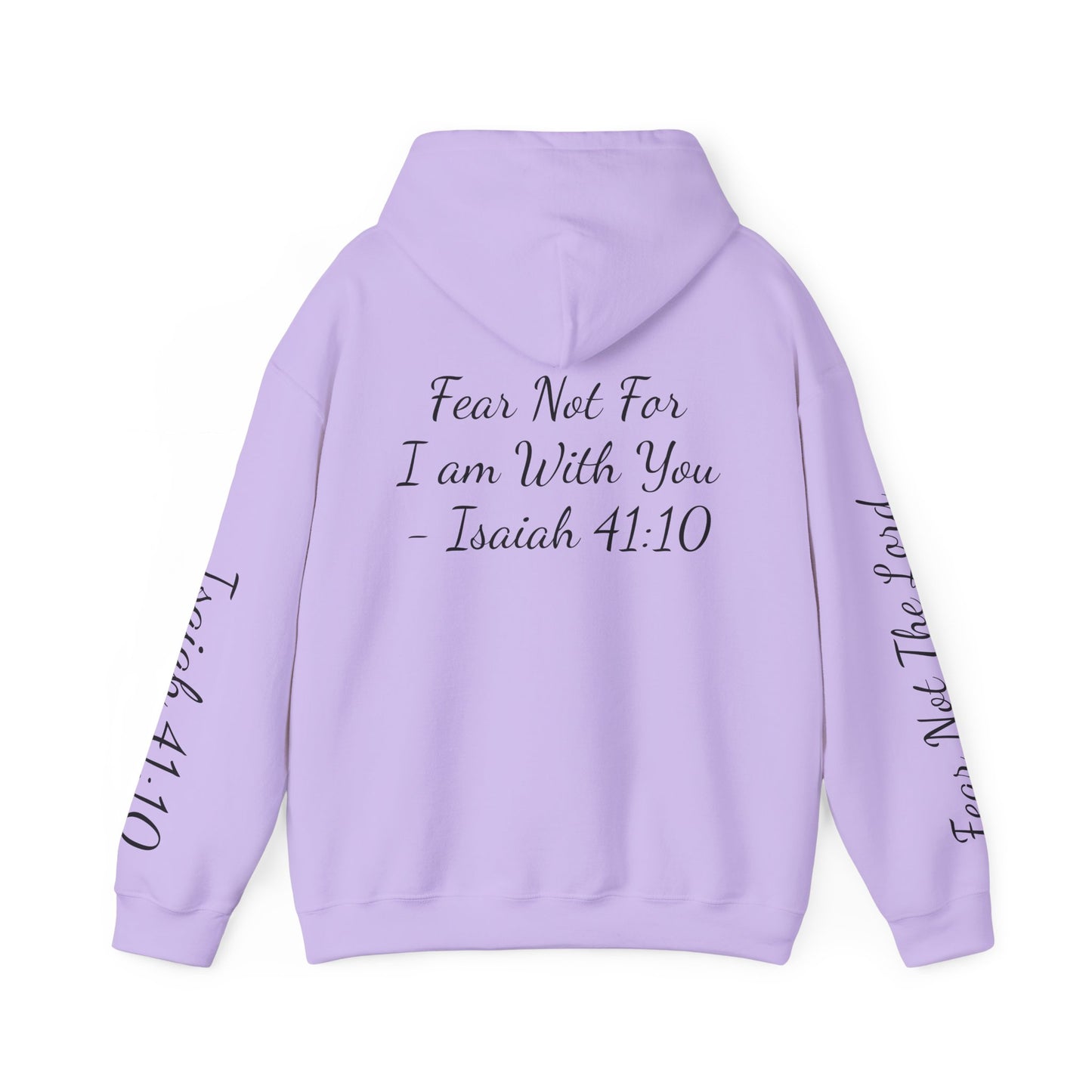 Faith-Inspired Unisex Hooded Sweatshirt - Isaiah 41:10 & Cross Design