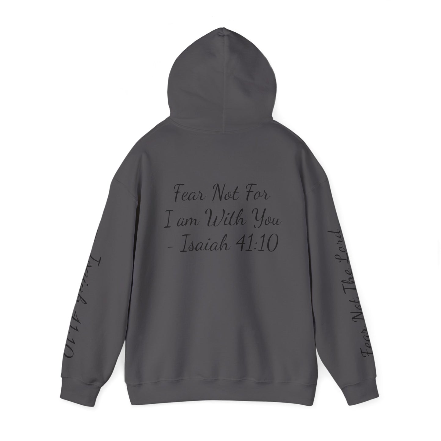 Faith-Inspired Unisex Hooded Sweatshirt - Isaiah 41:10 & Cross Design