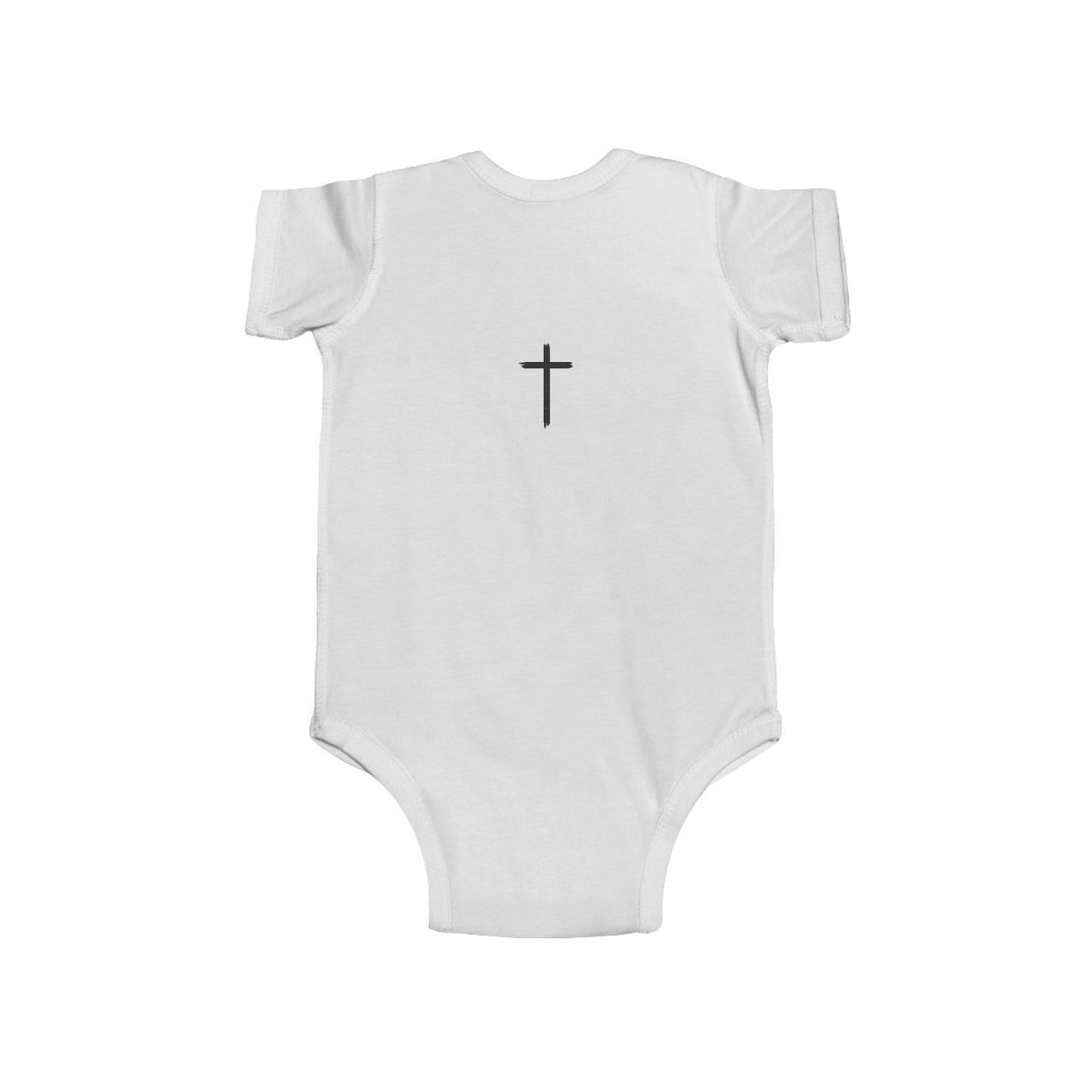 Christian Infant Bodysuit with Cross Design - Adorable Baby Clothing for Religious Occasions