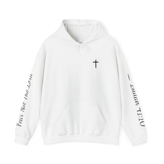 Faith-Inspired Unisex Hooded Sweatshirt - Isaiah 41:10 & Cross Design