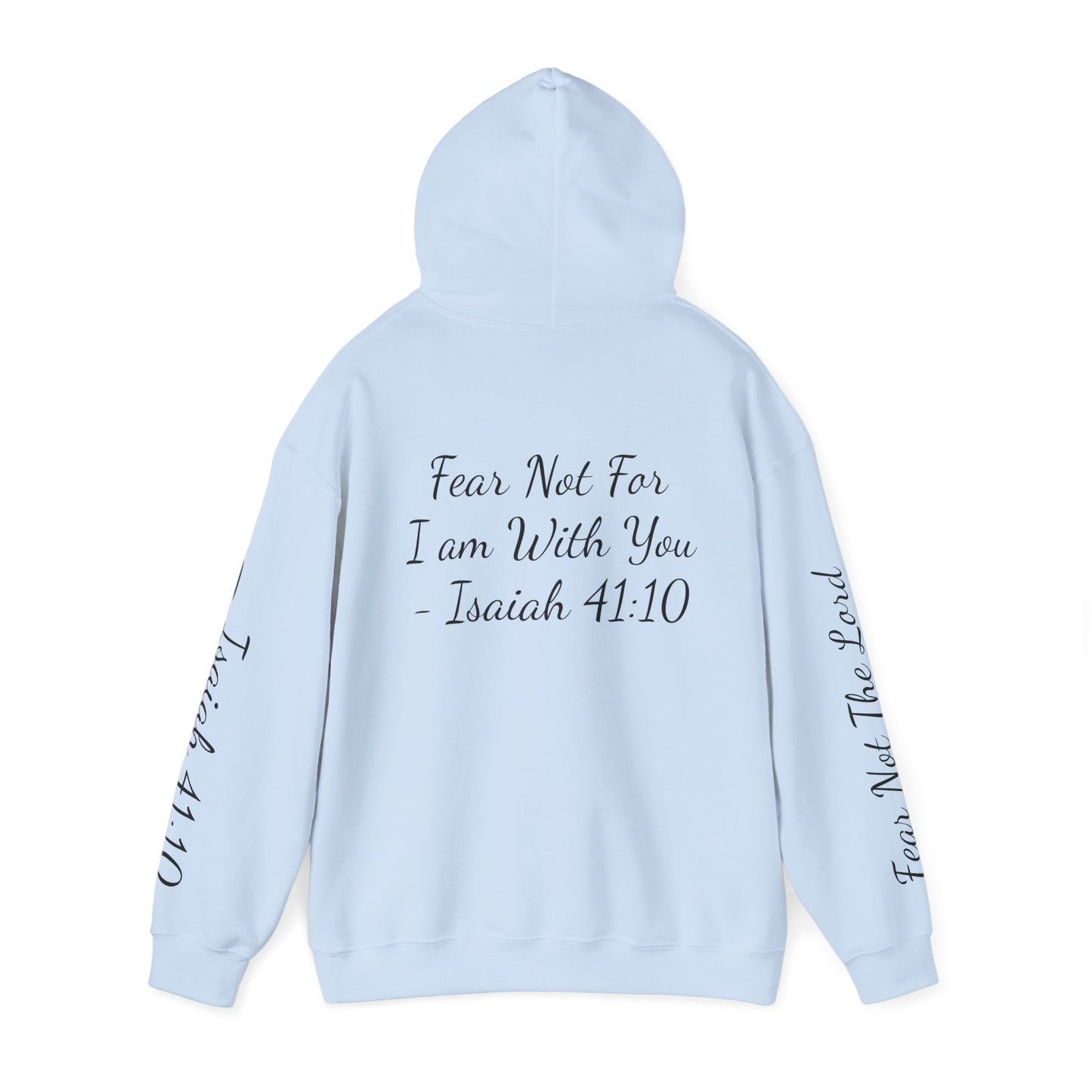 Faith-Inspired Unisex Hooded Sweatshirt - Isaiah 41:10 & Cross Design