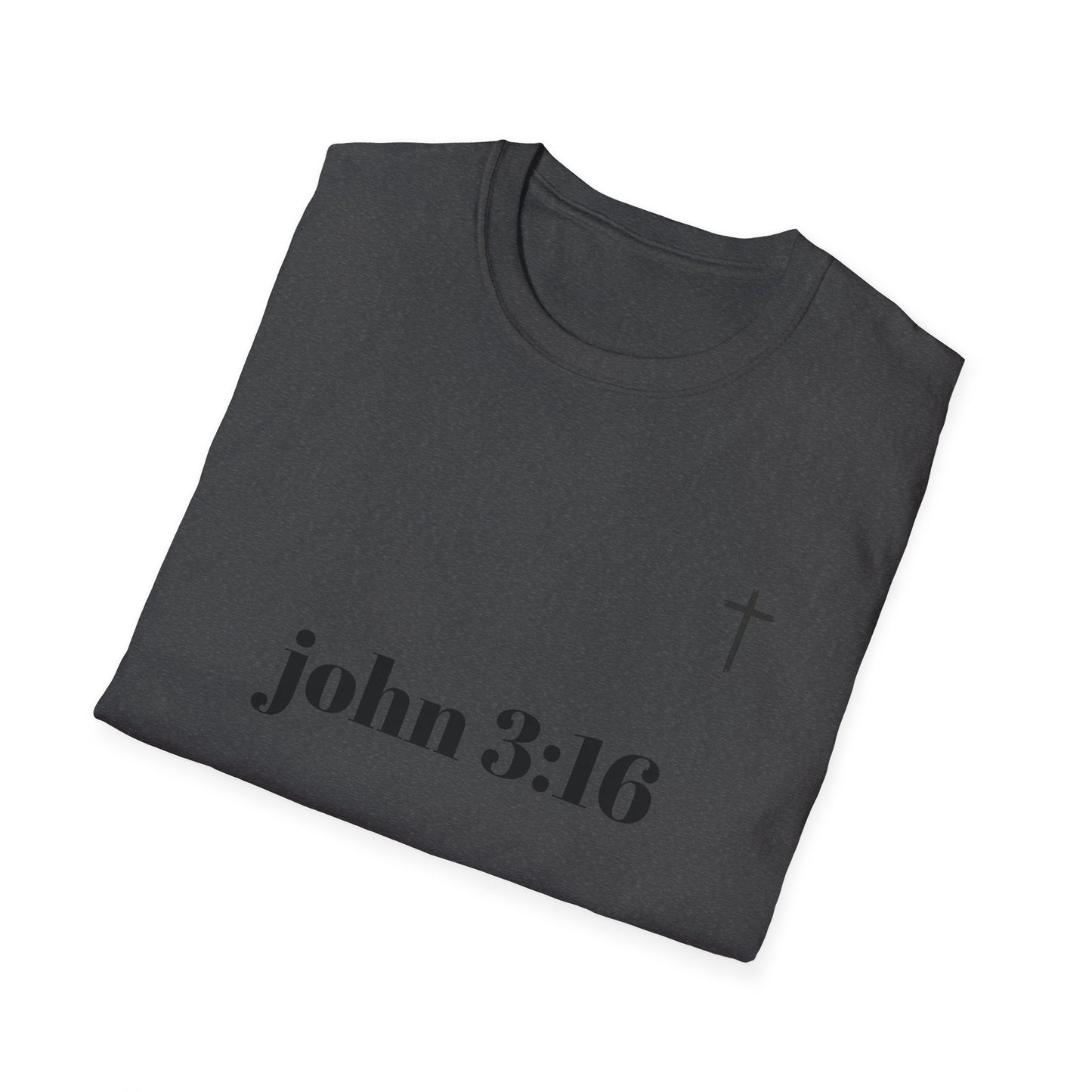 John 3:16 Faith T-Shirt | Unisex Softstyle Tee for Spiritual Connection