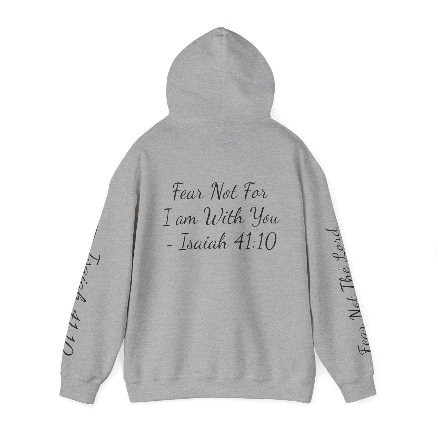 Faith-Inspired Unisex Hooded Sweatshirt - Isaiah 41:10 & Cross Design