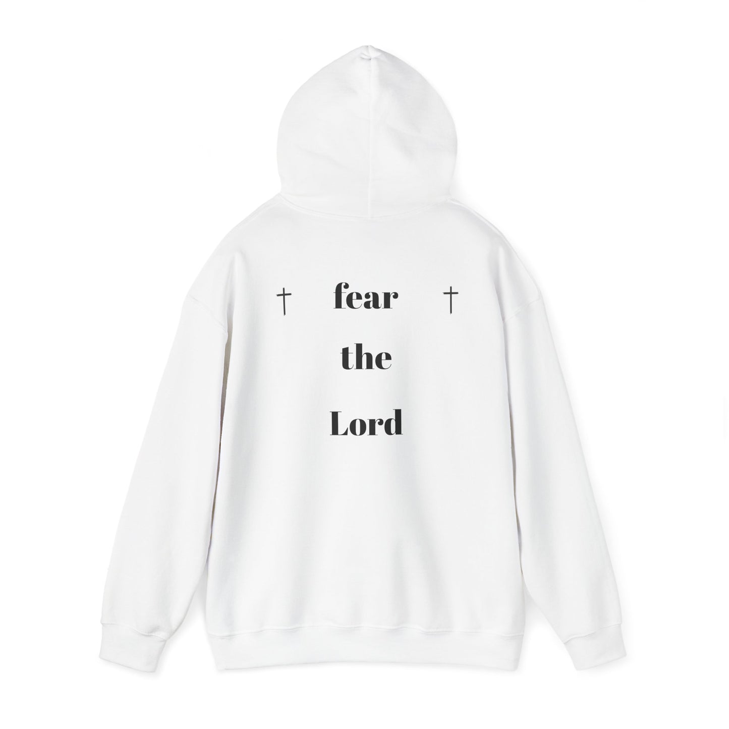 Unisex Hooded Sweatshirt with Inspirational Faith Design - 'Fear the Lord'