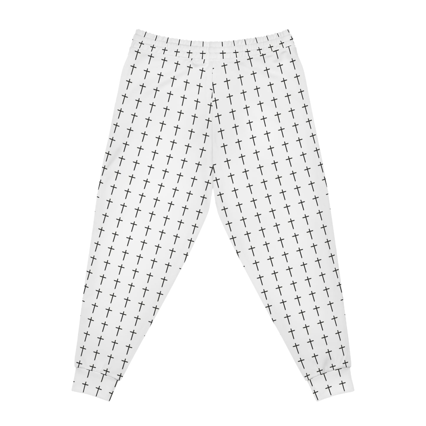 Comfortable Athletic Joggers with Inspirational Cross Design