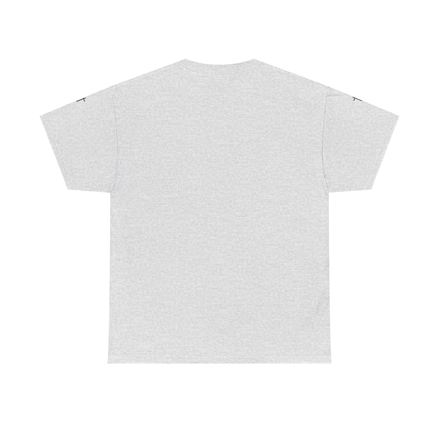 Unisex Heavy Cotton Tee - Minimalist Cross Design