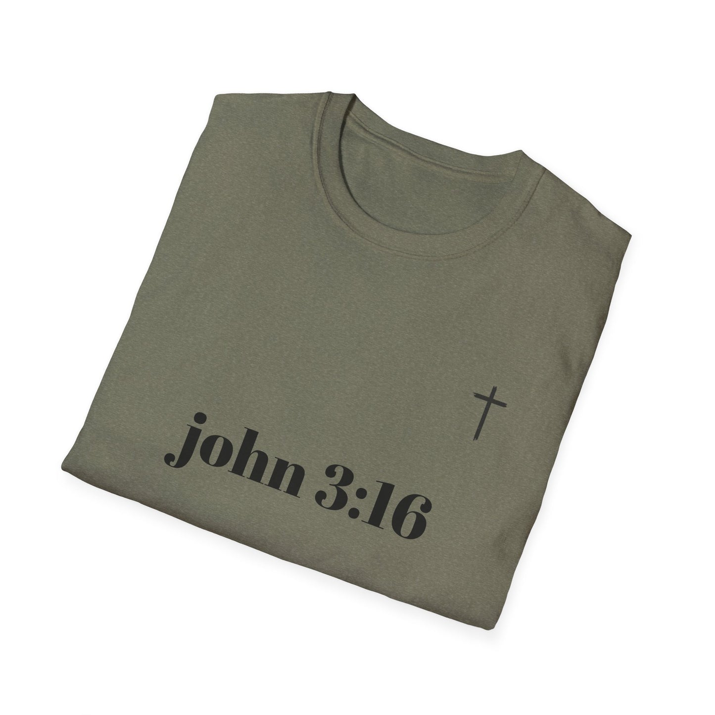 John 3:16 Faith T-Shirt | Unisex Softstyle Tee for Spiritual Connection