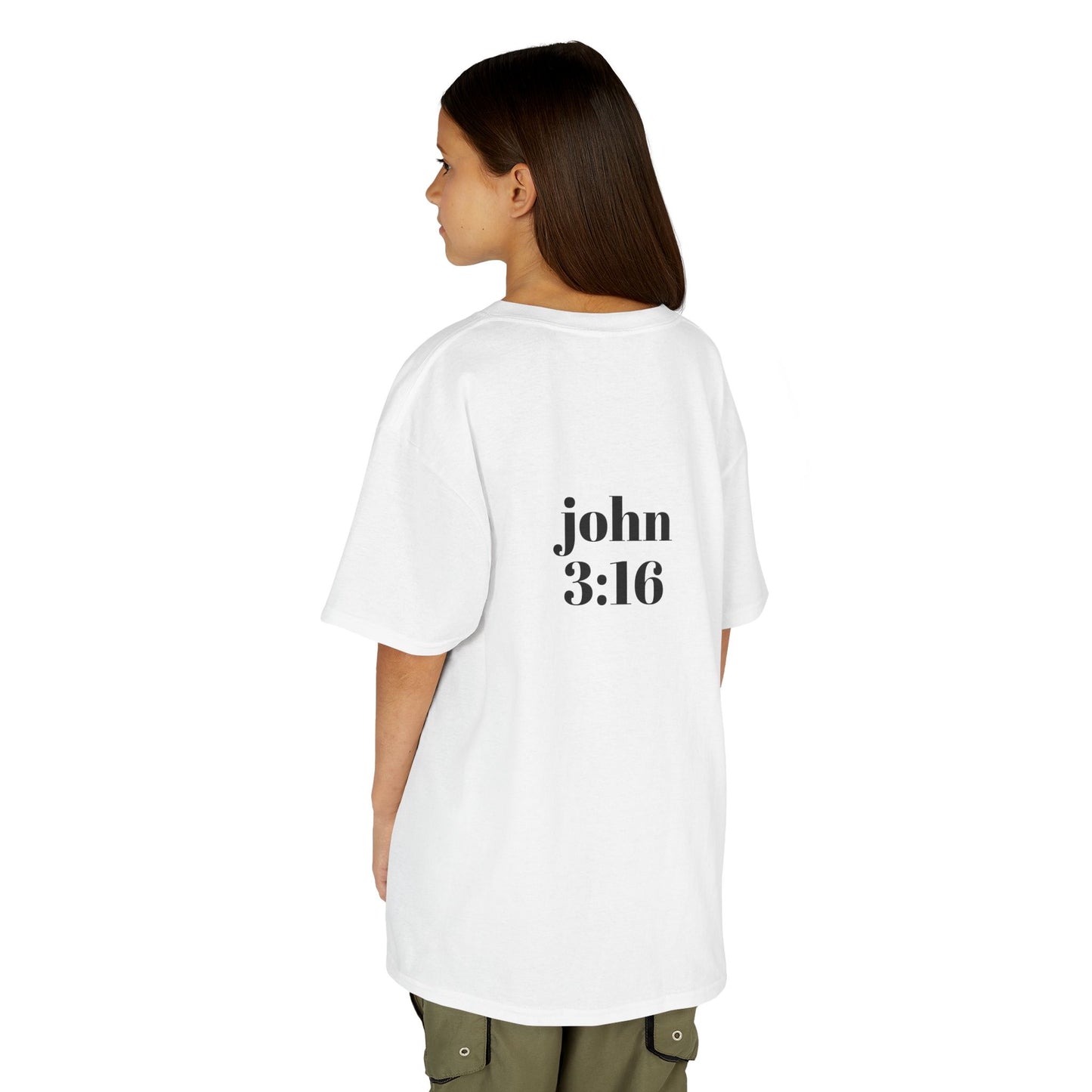 Kids Christian Tee with Cross and John 3:16