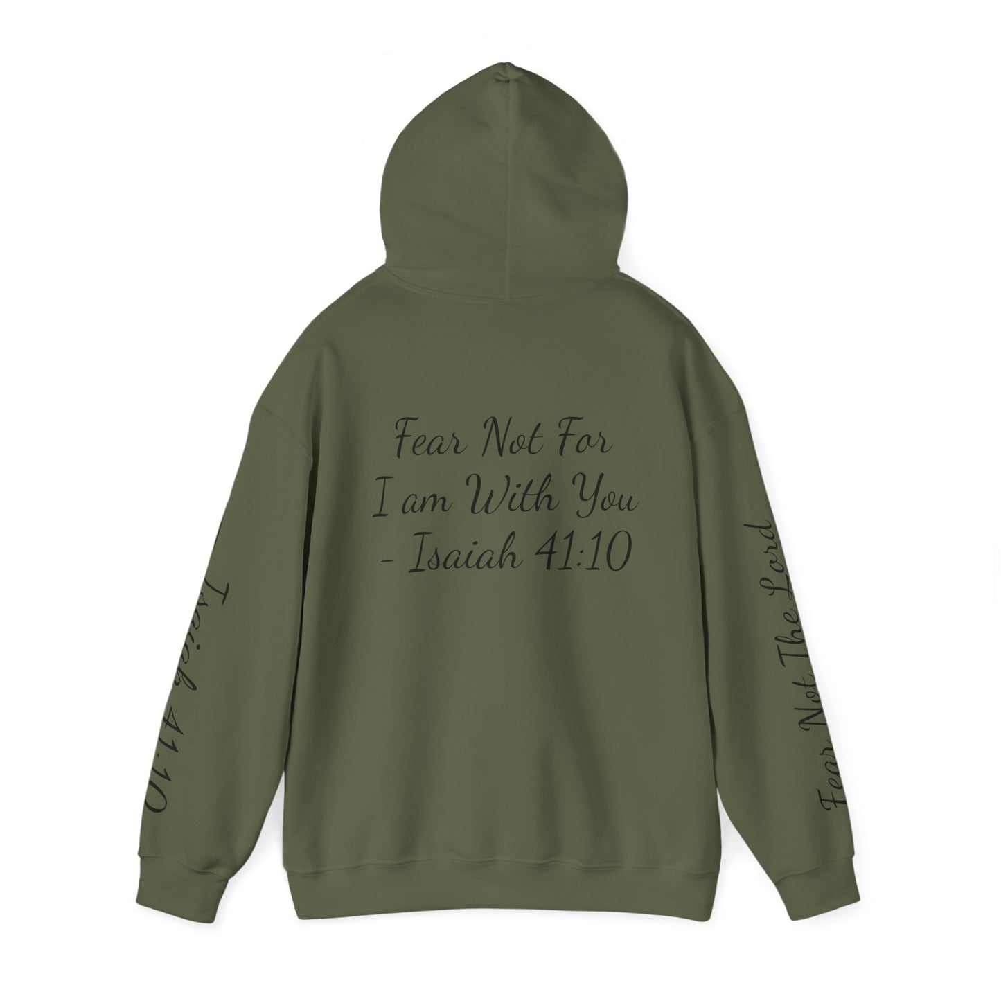 Faith-Inspired Unisex Hooded Sweatshirt - Isaiah 41:10 & Cross Design