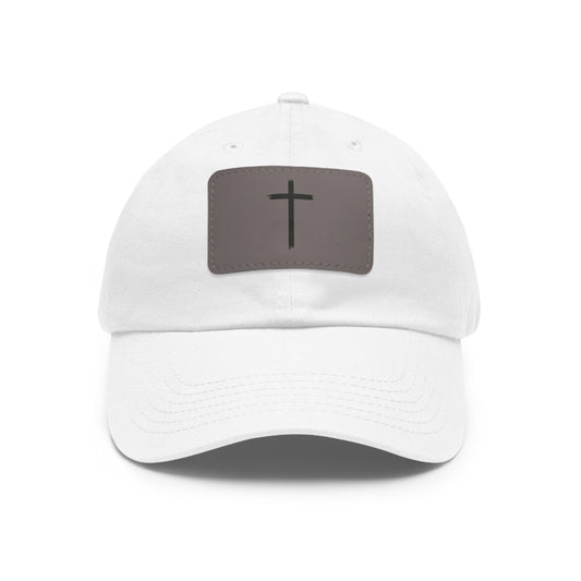 Faith-Inspired Dad Hat with Leather Cross Patch