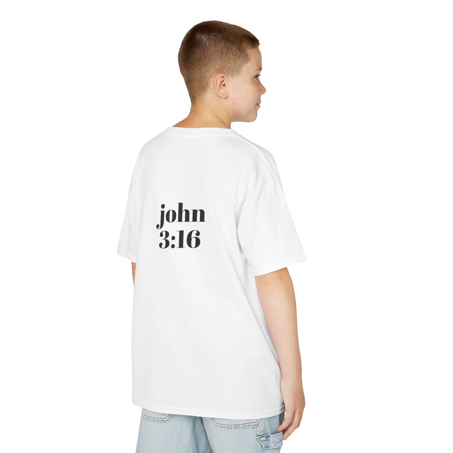 Kids Christian Tee with Cross and John 3:16