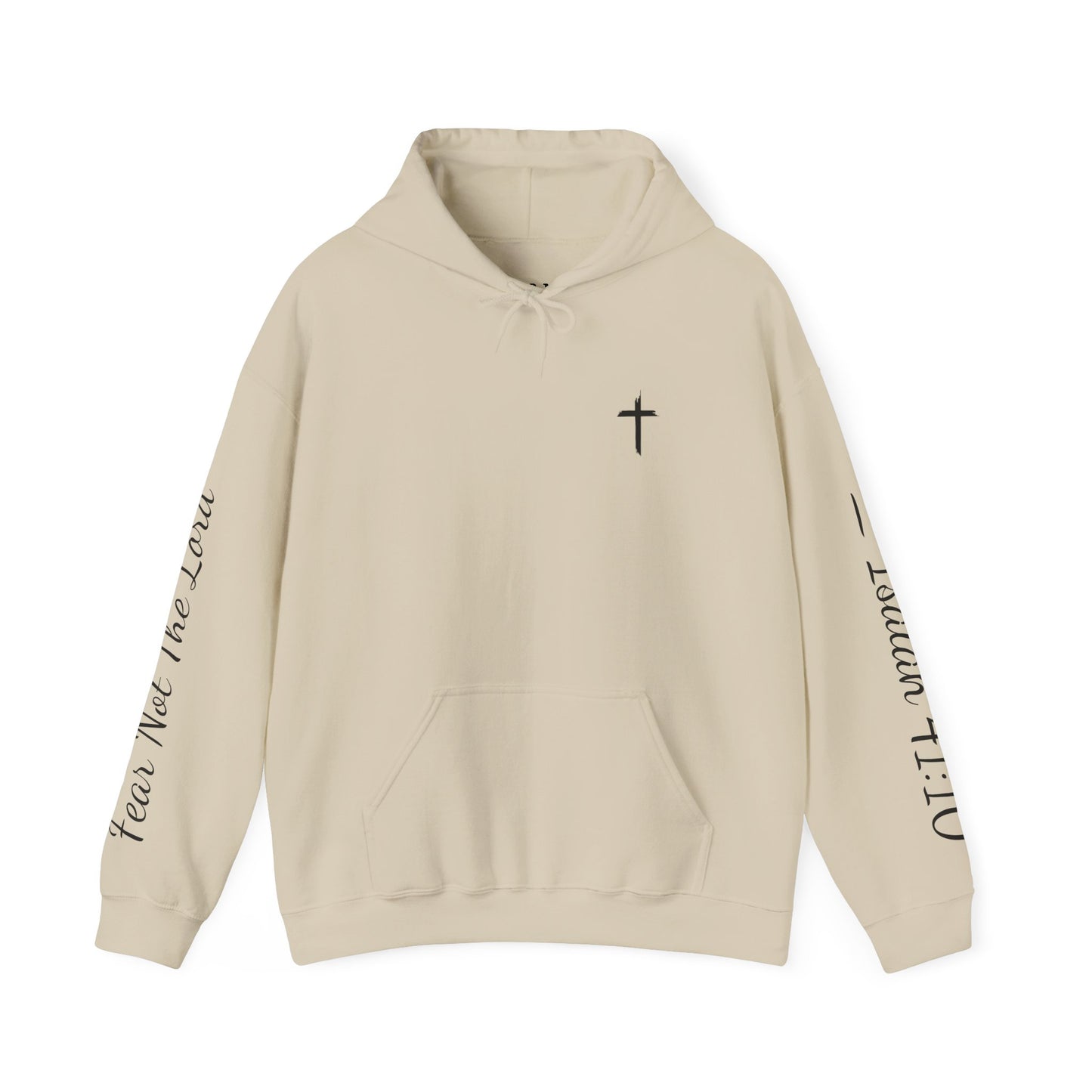 Faith-Inspired Unisex Hooded Sweatshirt - Isaiah 41:10 & Cross Design